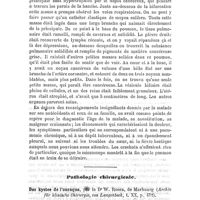0616 - Page 616 - Revue générale. Pathologie médicale. Cancer encéphaloide des ganglions bronchiques du poumon gauche. Petites masses cancéreuses dans le poumon droit, le coeur et le foie. — London Hospital. Service du Dr Bathurst Woodman. / Pathologie chirurgicale. Des kystes de l'ouraque, par le Dr W. Roser, de Marbourg (Archiv für klinische Chirurgie, von Langenbeck, t. XX, p. 472)