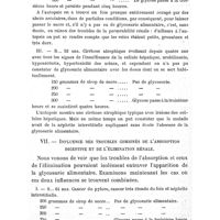 0061 - Page 57 - Mémoires originaux. L'épreuve de la glycosurie alimentaire et ses causes d'erreur. Par Ch. Achard et J. Castaigne. VI. — Influence de la perméabilité rénale. / VII. — Influence des troubles combinés de l'absorption digestive et de l'élimination rénale