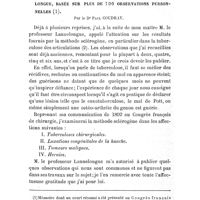 0425 - Page 421 - Mémoires originaux. Étude sur la méthode sclérogène du professeur Lannelongue, basée sur plus de 100 observations personnelles. Par le Dr Paul Coudray