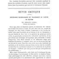0574 - Page 571 - Mémoires originaux. Du traitement de la blennorrhée à Luchon. Par le Dr E. Le juge de Segrais... / Revue critique. Histologie pathologique et traitement du cancer du rectum. Par Armand Cadol..