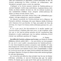 0616 - Page 613 - Revue analytique. Effets de l'artério-sclérose sur le cerveau et la moelle, par Frank Parsons Norbury (Medicine, Détroit, Juillet 1897). / Les effets de l'artério-sclérose sur le coeur, par Robert B. Preble (Medicine, Détroit, juillet 1897)