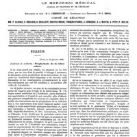 0029 - Page 25 - Sommaire. / Bulletin. Académie de médecine : Prophylaxie de la tuberculose