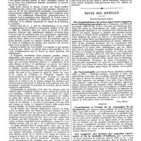 0037 - Page 33 - Travaux originaux. Accidents du séjour de projectiles dans les tissus, nécessité d'une intervention chirurgicale consécutive, par le docteur J. Chauvel, ... / Revue des journaux. Neuropathologie (suite). [Paul Blocq]. / Médecine. Contribution à l'étude de la contagion de la dysenterie, par Lemoine. / Les rapports des lésions des capsules surrénales et de la maladie d'Addison, par Lancereaux