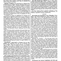 0038 - Page 34 - Revue des journaux. Médecine. Les rapports des lésions des capsules surrénales et de la maladie d'Addison, par Lancereaux. / Maladie d'Addison (Zur Pathologie der Addisons'schen Krankheit) par W. Fleiner. / Exanthème consécutif à l'usage de la rhubarbe. (An exanthema after the use of rhubarbe), par H. Goldenberg. / Des troubles fonctionnels de la déglutition chez les trachéotomisés, par V. Raulin. / Nouvelle théorie du diabète, par R. Lépine. / Chirurgie. Résections de l'estomac et de l'intestin. (Ueber Magen und Darmresektionen) par Czerny. / Traitement des kystes hydatiques du foie par les lavages au sublimé, par Mesnard
