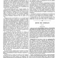 0062 - Page 58 - Travaux originaux. Kyste dermoïde dentifère du maxillaire inférieur. Pathogénie, par M. le Dr Tapie, ... / Revue des journaux. Dermatologie. Sur un cas de chromhidrose jaune, cataméniale alternant sur les deux mains, par E. Barié. / Diagnostic de la lèpre et de la syringomyélie (The diagnosis of leprosy, especially the differentiation of the anesthetic forme from Syringomyelia), par P. Morrow. / Lupus érythémateux de la face et de la bouche (A, case of Lupus Erythematosus of the face and oral cavity), par G. H. Fox