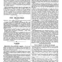 0064 - Page 60 - Revue des journaux. Chirurgie. Contribution à l'étude de la pleurotomie dans les pleurésies métapneumoniques, par Catrin. / De la suspension latérale dans le traitement des scolioses, par P. Redard. / Index bibliographique. Smithonian resort 1886 p. I in 8e 877 p. Gouvernement printing office Washington, 1889. / Leçons sur un cas d'hystérie male avec astasie-abasie, par M. le professeur Grasset ; recueillies et publiées par M. L. Bourguet, interne des hôpitaux. Montpellier. - Paris, 1889. Camille Coulet. G. Masson. / Variétés. Honoraires des médecins experts. / Legs Huguier. / Mortalité à Paris du 12 au 18 janvier. / Livres déposés au bureau du journal