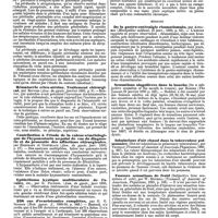 0073 - Page 69 - Revue des journaux. Gynécologie. De l'étiologie de la péritonite septique, par E. Bumm. / Hématocèle rétro-utérine, Traitement chirurgical, par Routier. / Contribution à l'étude de la valeur séméiologique de l'hypoazoturie au point de vue du diagnostic et du pronostic des affections chirurgicales, par Hartmann et Gundelach. / Epithélioma kystique multiloculaire de l'ovaire, etc., par G. Poupinel. / 238 cas d'ovariotomies complètes, par G. G. Bantock. / Objections au curage de l'utérus dans la fièvre puerpérale, par Tennison Collins. / Médecine. De la gastro-entéralgie rhumatismale, par Auzilhon. / Sensations singulières dans la bouche (On a subjective sensation of the mouth in women), par Hadden. / Inhalations d'air chaud dans la tuberculose pulmonaire (Hot air inhalations in pulmonary tuberculosis), par Trudeau. / Fausses sensations de froid (Subjective false sensations of cold), par W. Mitchell. / Danger du lait des vaches tuberculeuses (How far may a cow be tuberculous before her milk becomes dangerous as an aritcle of food), par H. Ernst
