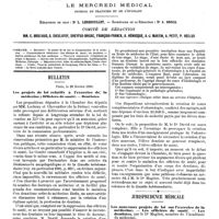 0089 - Page 85 - Sommaire. / Bulletin. Les projets de loi relatifs à l'exercice de la médecine ; Officiers de santé. - Dentistes. / Jurisprudence médicale. Les nouveaux projets de loi sur l'exercice de la médecine. - Les officiers de santé. - Les dentistes, par le Dr Magitot, ..