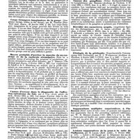 0098 - Page 94 - Revue des journaux. Mé+E107cine. De l'ostéo-arthropathie hypertrophiante pneumique, par P. Marie. / Corps étrangers imaginaires de la gorge. (Imaginary foreign bodies in the throat), par M. Thorner. / Moyen probable d'arrêter la marche du myxoedème et de la cachexie strumiprive (Note on a possible means of arresting the progress of myxoedema, cachexia strumipriva and allied diseases), par V. Horsley. / Causes d'erreur dans le diagnostic de l'affection calculeuse du foie, par J. Cyr. / Actinomycose. (A case of actinomycosis in man), par Byron. / Chirurgie. Cancer des ganglions. (Ueber Krebsentwickelung in Lymphdrüsen) par Zehnder. / Hérédité des caractères acquis. (Angeborne Spalten des Ohrlappchens), par O. Israel. / Etiologie de la péritonite (Experimentelle Untersuchung über Peritonitis), par H. J. Waterhouse. / Suppurations multiples consécutives à l'influenza (Brief notes of some cases of pyaemia and suppuration apparently due to the prevailing epidemie influenza), par W. H. Bennett. / Lésions suppuratives de la peau à la suite de l'influenza, par H. Leloir