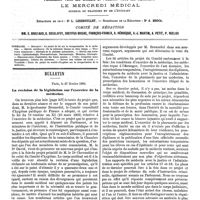 0101 - Page 97 - Sommaire. / Bulletin. La révision de la législation sur l'exercice de la médecine
