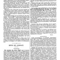 0107 - Page 103 - Travaux originaux. Note pour servir à l'étude étiologique de la phtisie pulmonaire, par le Dr Leudet, médecin aux Eaux-Bonnes. / Revue des journaux. Opthalmologie. Des myomes du corps ciliaire, par F. Lagrange. / Lupus et tuberculose oculaires, par A. Trousseau. / Sur la valeur des mydriatiques et des myotiques pour l'amélioration de la vue dans les opacités fixes du système dioptrique de l'oeil, par B. Wicher- Kiewciz. / L'ozène et les ulcères infectieux de la cornée, par Trousseau, et E. Van Millingen. [Nimier]. / Neuropathologie. Nerfs spermatiques et testicules d'ataxiques, par E. Bitot et J. Sabrazès. / Tumeur du cervelet (Tumor cerebelli) par Eisenlohr. / Pseudo-sclérose en plaques consécutive à la variole, par Castan