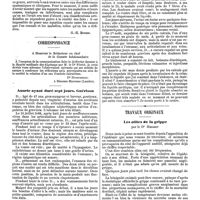 0119 - Page 115 - Revue générale. Des rapports entre les maladies et les microbes pathogènes. [G.-H. Roger]. / Correspondance. Dr Ducourneau, à Bénesse-Marenne (Landes). / Anurie ayant duré sept jours. Guérison. / Travaux originaux. Les otites de la grippe par le Dr Hermet