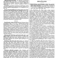 0135 - Page 131 - Revue des journaux. Médecine. Affections de l'orifice pulmonaire (Zur Pathologie der Pulmonalartierenklappen, par Schwalbe. / Sphygmopholographie, par Bernstein. / De la transmissibilité de la tuberculose par l'embouchure des instruments de musique, par Maljean. / Chirurgie. Du pied plat valgus douloureux, par Kirmisson. / Note sur une affection professionnelle chez une sage-femme, par Ch. Féré. / Drainage d'un abcès du foie (Beitrag zur Behandlung der Leberabscesse mittelst Punctionsdrainage), par Renvers. / Nouveau microbe pyogène (Zur Aetiologie der pyaemischen Erkrankungsprooesse), par Levy. / Bibliographie. L'automatisme psychologique. Essai de psychologie expérimentale sur les formes inférieures de l'activité humaine, par Pierre Janet, ... 1 vol. in 8° de la Bibliothèque de philosophie contemporaine. Paris, 1889, Félix Alcan, édit
