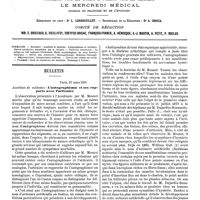 0149 - Page 145 - Sommaire. / Bulletin. Académie de médecine : L'autographisme et ses rapports avec l'urticaire