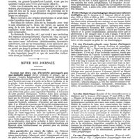 0157 - Page 153 - Travaux originaux. Étude morphologique du sang leucocythémique par M. le Dr René Baissas. / Revue des journaux. Neuropathologie. Leçons sur deux cas d'hystérie provoqués par une maladie aiguë (fiève typhoïde et grippe), par J Grasset. / Des paralysies au cours du tabes, par Déjerine. / Étude clinique et séméiologique du paramyoclonus multiplex, par G. Lemoine et J. Lemaire. / Un cas d'astasie-abasie sous forme d'attaques (attaque abasique), par M. Ladame. / Médecine. Névrite diabétique (Neuritis of the circumflex nerve in diabetes), par J. Althacs. / Un cas d'acromégalie, par Péchadre