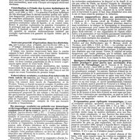 0218 - Page 214 - Revue des journaux. Médecine. Herpès zoster récidivant (Recurrent herpes zoster), par Hartzell. / Contribution à l'étude des kystes hydatiques de la convexité du foie, par L. Galliard. / Ophthalmologie. Nouveau procédé d'opération dans les distinchiasis, par Landolt. / Tuberculose oculaire, excision d'un tubercule de l'iris suivie de succès, par Terson. / Du massage oculaire au point de vue historique et thérapeutique et surtout du massage direct de la conjonctive et de la cornée, par G. A. Costomiris. / Chirurgie. Bactériologie de la hernie étranglée (Ueber Bakterien des Bruchwassers eingeklemmter Hernien und deren Beziehung zur peritonealen Sepsis), par H. B. Bonnecken. / Lésions suppuratives dues au pneumocoque (Beitrag zur Localisation des Diplococcus pneumoniae), par P. Ortmann et O Samter. / La créoline (Ueber die Giftigkeit der Creolins und seinen Einfluss auf den Stoffwechsel), par O. Mugdan. / Quelques réflexions à propos d'un cas de gastrostomie pratiquée pour parer aux accidents d'un cancer de l'oesophage, par F. Terrier et H. Delagénière. / Trépanation pour épilepsie traumatique (A case of traumatic epilepsy, operation, recovery), par J.-C. Reeve. / Abcès du cerveau (A case of central abscess of the brain, with some remarks upon its relation to contusion), par Ch. Phelps