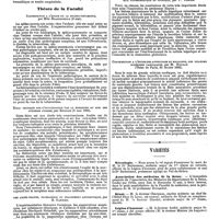 0232 - Page 228 - Index bibliographique. Anatomie pathologique et pathogénie des kystes épidermiques de la main, par Labougle (Thèse de Bordeaux, 1889-1890). / Thèses de la Faculté. Contribution à l'étude de la spléno-pneumonie, par Mlle Brandhendle (8 mai). / Essai critique sur l'intoxication par la morphine et sur ses diverses formes, par Régnier (8 mai 1890). / Des abcès chauds, pathogénie et traitement antiseptique, par R. Garnier. / Essai sur la pathologie de la secrétion biliaire, etude chimique, expérimentale et clinique, par P. Tissier. / Contribution à l'étude des affections du myocarde, les grandes scléroses cardiaques, par M. Nicolle (Thèse de Paris, 26 février 1890). / Variétés. Nécrologie. / Association des médecins de la Seine. / Sénat. / Légion d'honneur
