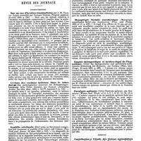 0240 - Page 236 - Travaux originaux. De la folliculite microbienne tonsurante du cuir chevelu, par le Dr H. Nimier ... / Revue des journaux. Neuropathologie. Sur un cas d'hystéro-traumatisme, par J. M. Charcot. / Lésions des cordons latéraux dans le tabes dorsal (Zur pathologischen Anatomie der Seitenstrangerkrankung beim Tabes dorsalis), par Schmaus. / Syphilis cérébrale (Brief notes on the prompt recognition and treatment of syphilis of the brain), par Corning. / Amnésie temporaire associée à de l'épilepsie (A case of temporary complete amnesia associated with epilepsy), par Ogden Backus. / Monoplégie faciale anesthésique (Monoplegia anaesthesica faciei), par Adamkiewicz. / Emploi thérapeutique et médico-légal de l'hypnotisme (Ueber die therapeutische und gerichtlich-medicinische Bedeutung der Hypnose), par Danielo. / Paralysie agitante (Ueber Paralysis agitans), par Borgherini. / Médecine. Contribution à l'étude des lésions musculaires dans la sclérodermie, par G. Thibierge