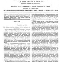 0257 - Page 253 - Sommaire. / Bulletin. Les Universités provinciales et les Facultés de médecine