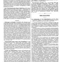 0314 - Page 310 - Revue des journaux. Médecine. Cancer du pylore ayant déterminé une fistule gastro-cutanée, par Bottez. / Sur l'état du pancréas dans le diabète, par R. Lépine. / Chirurgie. Chirurgie cérébrale (Contributo alla chirurgia cerebrale), par Lampiasi. / Gastrostomie pour cancer de l'oesophage (A case of gastrostomy), par Mayo Robson. / Cystite des diabétiques (Cystitis als Complication des Diabetes), par R. Schmitz. / Déchirure du rectum (Laceration of the rectum and perinoeum self inflicted, in an insane epilectic), par Moses Collins. / Pneumocèle scrotale, par J. Sacaze. / Bibliographie. Les Epilepsies et les Epileptiques, par Ch. Féré, ..., 1 vol. in-8° avec 67 gravures dans le texte et 12 planches hors texte (Félix Alcan, édit.)