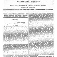 0341 - Page 335 - Sommaire. / Bulletin. Réorganisation de l'Enseignement médical (1er article)