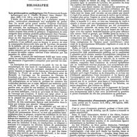 0398 - Page 392 - Revue des journaux. Gynécologie. Asepsie pour les laparotomies (Die Resultate der aseptischen Laparotomien), par H. Fritsch. / Bibliographie. Les protozoaires pathogènes (Die Protozoenals Kranhheitserreger) par L. Pfeiffer. [J. Darier]. / Cours élémentaire d'anatomie générale, par S. Arloing, publié par X. Lesbre. In-8, 453 p, 388 figures, 1890. Asselin et Houzeau