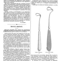 0405 - Page 399 - Revue générale. Enucléation, Exentération et Rescision de l'oeil. [H. Nimier]. / Travaux originaux. Nouveaux procédé pour opérer les végétations adénoïdes du pharynx nasal chez l'enfant (Procédé de Moritz Schmidt), par R. Calmettes et Lubet-Barbon