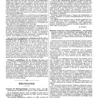 0447 - Page 441 - Revue des journaux. Syphiligraphie. Syphilis ganglionnaire (Ueber die subcutanen Drüsenerkragen in Spaetstadium der Syphilis. Lymphoma oder Bubo gumos., seutertiaer, (Wiener med. Presse, 29 juin 1890), par Lustgarten. / Sur un cas de papillome volumineux de la vulve d'origine non vénérienne, par A. Castan. / Chancre syphilitique de la cloison du nez, par Gémy. / Bibliographie. Leçons de thérapeutique. Deuxième série, Les Medications, par le professeur G. Hayem. Paris, G. Masson, 1890. [A. Gilbert]. / Hernies internes rétro-péritonéales, ou hernies formées dans le fossettes normales du péritoine ; Hernies duodénalezs, hernies péricoecales, hernie intersigmoïde, hernie à travers l'hiatus de Winslow, par L. Jonnesco, avec 73 figures dans le texte. Paris, G. Steinheil, 1890, 304 pages