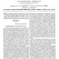 0449 - Page 443 - Sommaire. / Bulletin. La diminution de la natalité en France