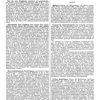 0517 - Page 511 - Revue des journaux. Neuropathologie. Sur un cas d'aphasie motrice et sensorielle, par Lacroix. / Thrombose non continue des veines des extrémités et des sinus du cerveau chez une adulte (Springende Thrombose der Extremitaetenvenen und Hirnsinus bei einer Erwachsenen mit Ausgang in Genesung), par A. Erlenmeyer. / Des tremblements hystériques, par Charcot (Leçon recueillie par G. Guinon). / Deux d'atrophie musculaire (On two cases of muscular dystrophy), par S. Upson. / Médecine. Malaria (Beitrag zur Malariafrage), par Brandt. / Cancer de l'intestin grêle (Zur Casuistik und Symptomatologie der Dünndarmcarcinome), par F. Riegel. / Coma diabétique (Ueber die Behandlung des Coma diabeticum), par Schmitz
