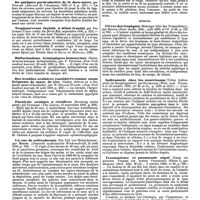 0530 - Page 524 - Revue des journaux. Neuropathologie. Des quelques particularités de la dure-mère, par Trolard. / Trophonévrose faciale à début frontal, par Pol Gosset. / Hallucinations hémiopiques homonymes (Homonymous hemopic hallucinations), par F. Peterson. / Des troubles oculaires considérés comme cause fréquente de maux de tête (Ocular defects as a frequent cause of headache), par W. Holland Wilmer. / Paralysie oculaire à récidives (Recuring ocular palsy) par Paterson. / Un cas de sclérodermie (Ein Fall von Sklerodermie) par Mendel. / Tentative de suicide par piqûre d'épingle, par Henri Colin. / Médecine. Fièvre des tropiques (Beitraege über das Tropenfieber), par Roewer. / Indicanurie chez les nourrissons (Ueber Indicanurie im Saeuglingsalter) par Hochsinger. / Traumatisme et pneumonie aiguë (Kann ein aüsseres Trauma zur acuten Pneumonie führen ?), par Heimann