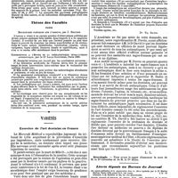 0532 - Page 526 - Index bibliographique. Des psychoses après l'influenza, pa le Dr Ladame (de Genève). Extrait des Annales médico-psychologiques, t. XII, juillet 1890. / Thèses des Facultés. Paris. Recherches cliniques sur l'aristol, par J. Séguier. / Contribution à l'étude de la thérapeutique intra-utérine antiseptique, par le Dr Louis Couturier, Paris 1890. / Variétés. Exercice de l'art dentaire en France. [L. L.]. / Nécrologie. / Livres déposés au Bureau du Journal