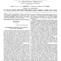 0533 - Page 527 - Sommaire. / Bulletin. L'enseignement supérieur de la médecine et les écoles secondaires