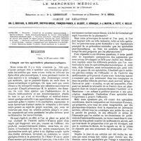 0569 - Page 563 - Sommaire. / Bulletin. L'impôt sur les spécialités pharmaceutiques