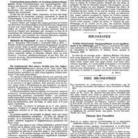 0579 - Page 573 - Revue des journaux. Médecine. Pseudo-leucémie ou tuberculose miliaire (Pseudoleukaemie oder chronische Miliartuberculose ?), par Waltzoldt. / Contraction musculaire et érosions hémorrhagipares (Ueber Faltenblutungen und haemorrhagische Erosionen), par Hartung. / Maladie de Raynaud (A case of Raynaud's disease), par L. Stevenson. / Chirurgie. Du traitement des abcès froids par les injections iodoformées, par L. Barois. / Abcès pelvien. (A case of insanity apparently due to pelvic abscess and cured by surgical treatment), par Hay. / Bibliographie. Traité d'anatomie topographique avec applications à la chirurgie, par P. Tillaux, ... 6e édition. Paris, Asselin et Houzeau, 1890 [A. Broca]. / Index bibliographique. De l'antisepsie en gynécologie et en obstétrique, par le Dr Auvard, Accoucheur des hôpitaux. Paris, Lecrosnier et Babé, 1891. / Thèses des Facultés. Paris. Rôle de la vessie pendant l'accouchement et la délivrance (rétention d'urine), par A. Vigouroux (26 novembre 1890)