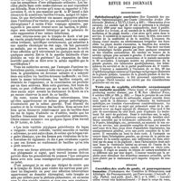 0589 - Page 583 - Travaux originaux. Notes sur le traitement de Koch, par M. le Dr S. Bernheim. / Revue des journaux. Neuropathologie. Ophthalmoplégie nucléaire (Zur casuistik der nuclaeren Ophtalmoplegie), par Christ. / Trois cas de syphilis cérébrale occasionnant une maladie mentale (Three types of cerebral syphilis producing mental disease), par C. M. Hay. / Médecine. Coccidies des oeufs de poule, et psorospermose humaine (Vorkommen der Coccidien in Hühnereiern und Altiologie der Psorospermosis), par Podwyssozki