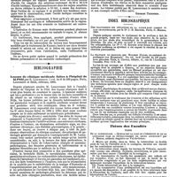 0604 - Page 598 - Revue des journaux. Chirurgie. Laryngite tuberculeuse (The surgical treatment of tubercular laryngitis), par Bryson Delavan. / Bibliographie. Leçons de clinique médicale faites à l'hôpital de la Pitié, par E. Lancereaux. 1 vol. in-8 de 238 pages. Paris, lecrosnier et Babé, éditeurs, 1890. [Georges Thibierge]. / Index bilbiographique. Des traitements des déviations de la taille sans corsets ni lits orthopédiques, par le Dr J.-B. Reynier. Paris, G. Masson, 1890. / La pratique du massage, par Maximin Gilles, ex-assistant du professeur von Mosengeil. Un vol. in-8° broché de 140 pages, avec planches. Paris, A. Coccoz, éditeur, 11, rue de l'Ancienne-Comédie. Prix : 2 fr. 50. / Thèses des Facultés. Paris. De la tuberuclose. - Quelle est la part de l'hérédité et de la contagion dabs le développement de cette affection ? par J. Meyer, ..