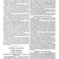 0666 - Page 14 - Mercr. méd. Thérapeutique chirurgicale. Traitement de la tuberculose articulaire par les injections iodoformées par Fedor Krause, ... / Sociétés savantes. Académie de médecine. Séance du 14 janvier 1890. Encéphalocèle occipitale traitée et guérie par l'extirpation. / Résection totale des os de la face. / Prophylaxie de la tuberculose