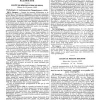0685 - Page 33 - Mercr. méd. Étranger. Allemagne. Société de médecine interne de Berlin. Séance du 13 janvier 1890. Pathologie et traitement de l'impuissance virile. / Société de médecine Berlinoise. Séance du 8 janvier 1890. Sur un cas de leucémie suraiguë avec pouls veineux centripète