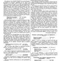 0691 - Page C - Mercr. méd. Suppl. thérap. Thérapeutique médicale. Angine de poitrine. Traitement avant l'accès. - (Dr E. Leflaive). / Teinture antiseptique contre la diphthérie. - (Osiecki). / Collutoire contre l'angine. - (H. Rousseau.). / Traitement des quintes nocturnes de la coqueluche. - (West.)