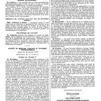 0700 - Page 44 - Mercr. méd. Sociétés savantes. Société de biologie. Séance du 25 janvier. Sécrétion de l'humeur aqueuse. / Maladie pyocyanique. / Influence du système nerveux sur la sécrétion biliaire. / Physiologie du cervelet. / Société de médecine publique et d'hygiène professionnelle. Séance du 22 janvier 1890. Grippe ou dengue ?. / Étranger. Allemagne. Société de médecine interne de Berlin. Séance du 20 janvier 1890. Etudes sur la cirrhose du foie