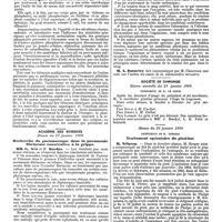0708 - Page 52 - Mercr. méd. Sociétés savantes. Académie de médecine. Séance du 4 février 1890. Prescription des antiseptiques par les sages-femmes. / Alcaloïdes de l'huile de foie de morue. / Académie des sciences. Séance du 27 janvier 1890. Recherche du pneumocoque dans la pneumonie fibrineuse consécutive à la grippe. / Sur la respiration pulmonaire. / Société de chirurgie. Séance annuelle du 23 janvier 1890. Prix Duval. / Prix Gerdy. / Prix Laborie. / Séance du 29 janvier 1890. Traitement opératoire du pied-bot
