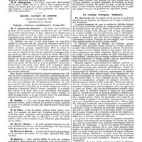 0714 - Page 58 - Mercr. méd. Étranger. Angleterre. Société médicale de Londres. Séance du 27 janvier 1890. Extirpation du cartilage semilunaire interne du genou. / Société clinique de Londres. Séance du 24 janvier 1890. Calculs vésicaux enchâtonnés. Cystocèle. / Calcul enclavé dans l'uretère. / Le vertige d'origine bulbaire