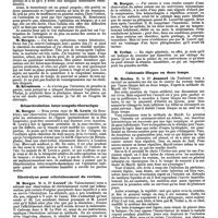 0727 - Page 67 - Mercr. méd. Sociétés savantes. Société de chirurgie. Séance du 5 février 1890. Traitement des pieds-bots. / Désarticulation inter-scapulo-thoracique. / Electrolyse pour rétrécissement du rectum. / Anévrysme traumatique de la cubitale. / Colotomie iliaque en deux temps