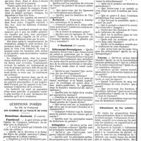 0736 - Page D - Mercr. méd. Suppl. thérap. Une question d'internat. Le Morrhuol créosoté (Créosote de hêtre titrée en gaïacol). Questions posées aux examens de la faculté de Paris. Deuxième doctorat. (1e partie). 3e Doctorat (1re partie). Questions posées Par MM. les Professeurs aux examens de la faculté de paris. Albumine de fer soluble