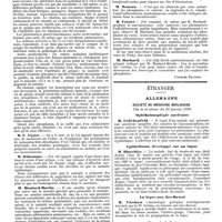 0745 - Page 81 - Mercr. méd. Sociétés savantes. Société de thérapeutique. Séance du 12 février 1890. Complications cérébro-spinales de la grippe. [Georges Baudoin]. / Étranger. Allemagne. Société de médecine berlinoise. Fin de la séance du 29 janvier 1890. Ophthalmoplégie nucléaire. / Epithélioma développé sur un lupus. / La lèpre aux iles Hawai. / Séance du 5 février. Anévrysme de l'aorte abdominale