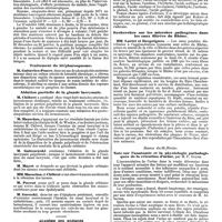 0753 - Page 89 - Mercr. méd. Sociétés savantes. Société d'opthalmologie. Séance du 4 février 1890. Traitement du strabisme. / Traitement du blépharospasme. / Ablation partielle de la glande lacrymale. / Académie des sciences. Séance du 17 février 1890. Développement du Muguet. / Recherches sur les microbes pathogènes dans les eaux filtrées du Rhône. / Séance du 24 février. Note sur l'anatomie et la physiologie pathologiques de la rétention d'urine, par M. F. Guyon