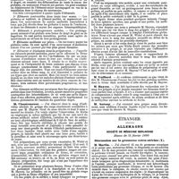 0757 - Page 93 - Mercr. méd. Sociétés savantes. Société médicale des hôpitaux. Séance du 21 février 1890. De la contractilité des globules rouges, et des pseudo-parasites du sang dans l'anémie extrême. / Étranger. Allemagne. Société de médecine berlinoise. Séance du 12 février 1890. Discussion sur la grossesse extra-utérine