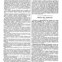 0780 - Page 112 - Mercr. méd. L'Influenza. Devant l'académie de médecine de New-York. Chez les enfants en particulier. / Formulaire thérapeutique. Injections sous-cutanées de strychnine dans les paralysies motrices. / Revue des journaux. Présence et disparition des bacilles de Koch dans les crachats, par W. Winternitz (Wien. med. Presse, 26 janvier 1890, p. 121). / Diagnostic des maladies de l'estomac (Beitrag zur modernen Diagnostik der Magenkrankheiten), par M. H. Lenhartz