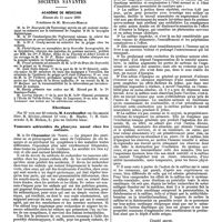 0781 - Page 113 - Mercr. méd. Revue des journaux. Diagnostic des maladies de l'estomac (Beitrag zur modernen Diagnostik der Magenkrankheiten), par M. H. Lenhartz. / Sociétés savantes. Académie de médecine. Séance du 11 mars 1890. Elections. / Tumeurs adénoïdes du pharynx nasal chez les enfants. / Action de la caféine. / Comité secret